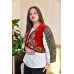 Embroidered vest "Retro Beauty" red